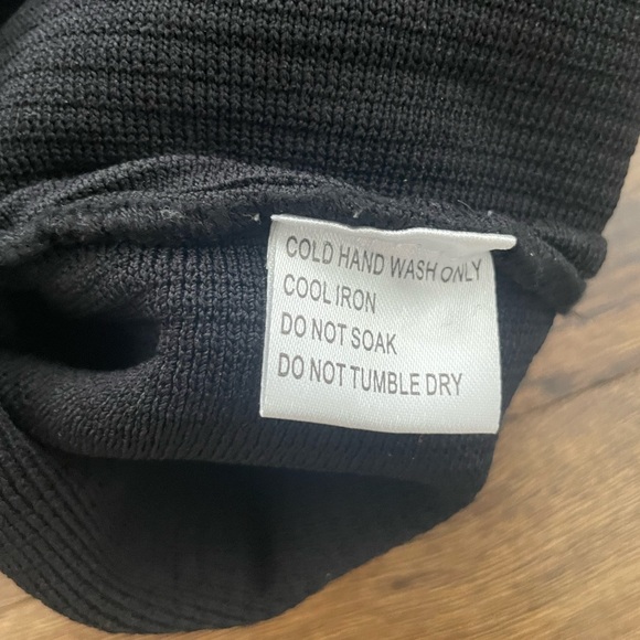 Princess Polly Black Ribbed Knit Mini Dress NWOT - Picture 7 of 10